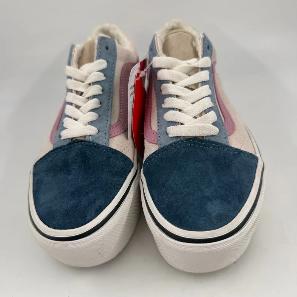 Vans Unisex Old Skool Stackform-SZ 5-Sherpa Trim Platform Shoe Sneakers Pastel